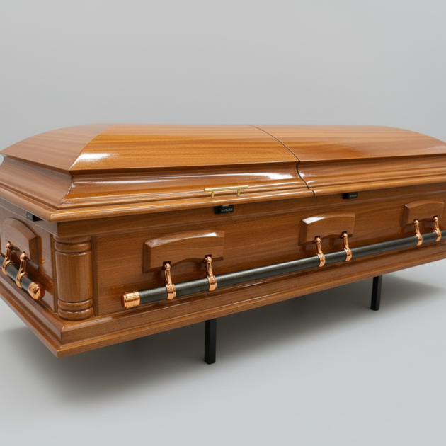 Mahogany dark brown casket