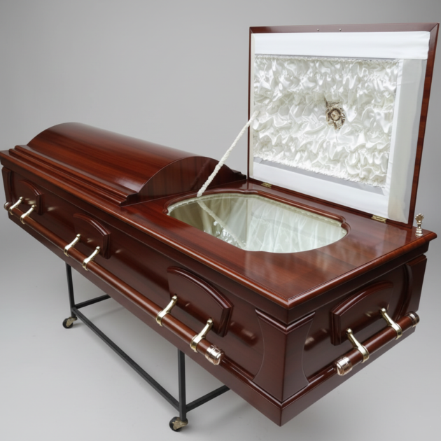 Tranquil MDF Casket – Polished Dark Cherry Finish